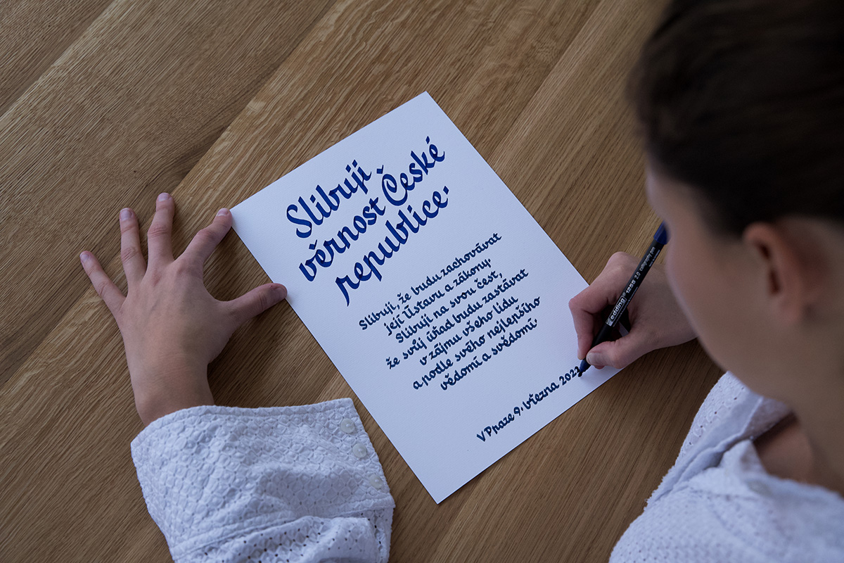 Psaní prezidentského slibu