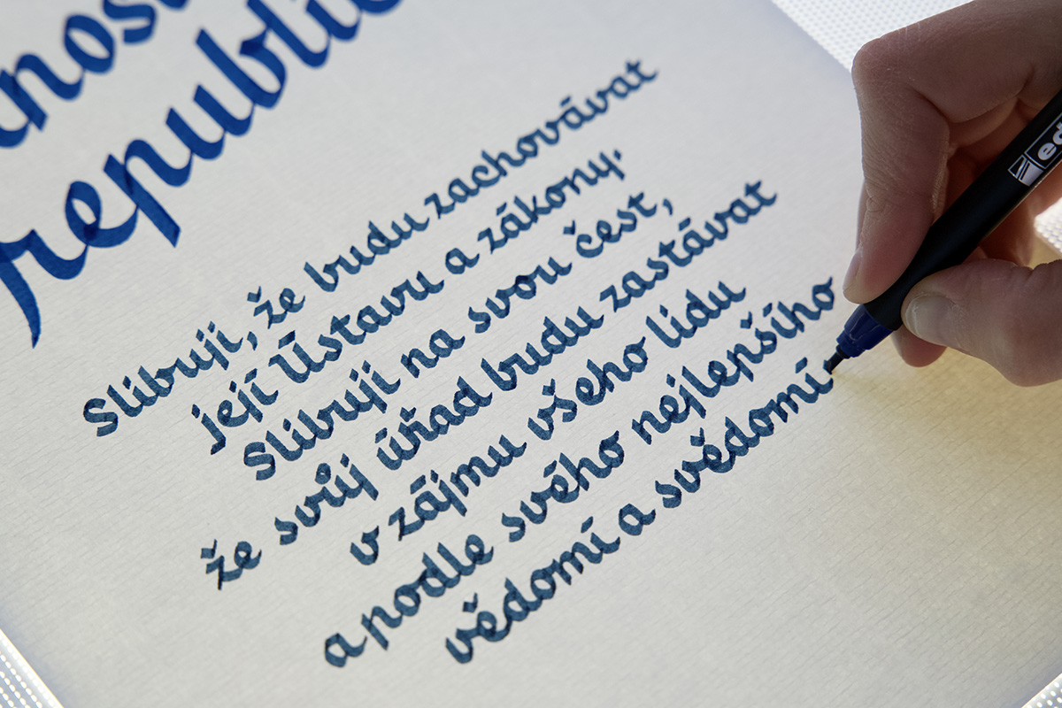 Psaní prezidentského slibu