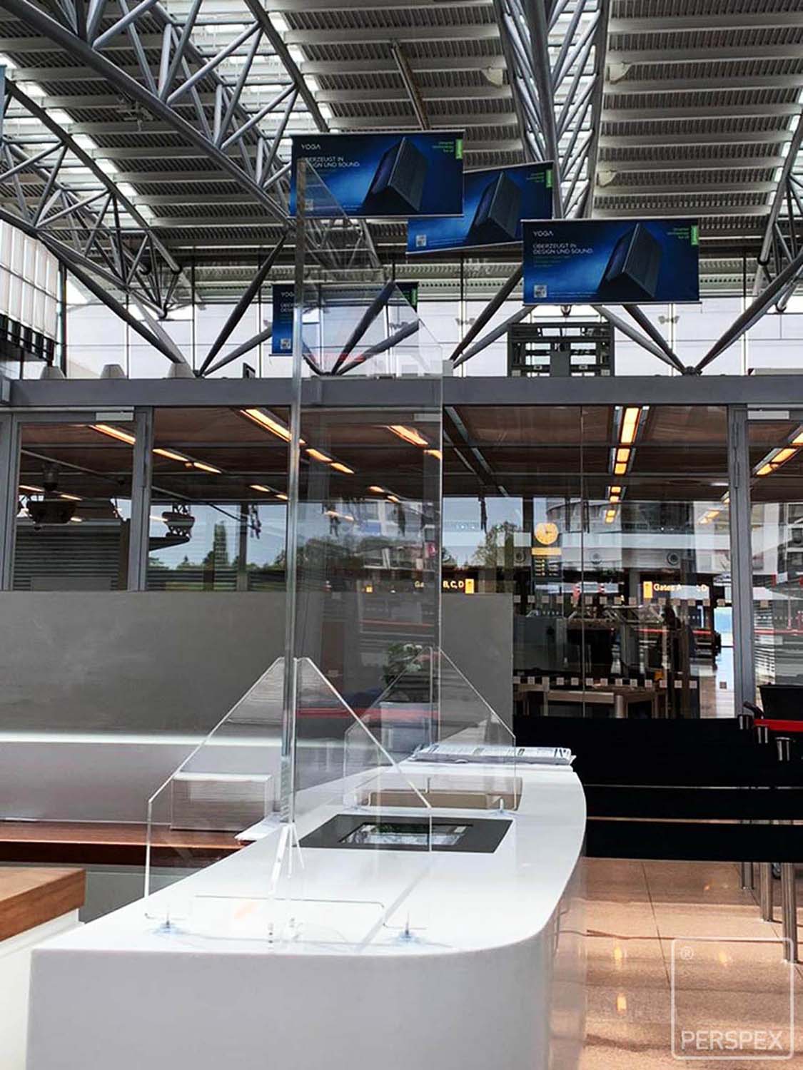 Perspex materiály proti koronaviru