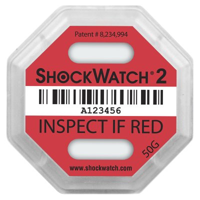Indikátor nárazu ShockWatch 2 červený