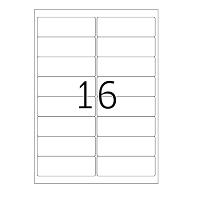 Xerox bílé samolepicí etikety, 16 ks/ 1 arch, 33,9 x 99,1 mm
