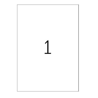 Xerox bílé samolepicí etikety, 1 ks/ 1 arch, 210 x 297 mm