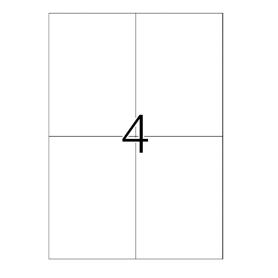 Xerox bílé samolepicí etikety, 4 ks/ 1 arch, 105 x 148 mm